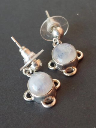 Pendientes Plata 925 Piedra Lunar