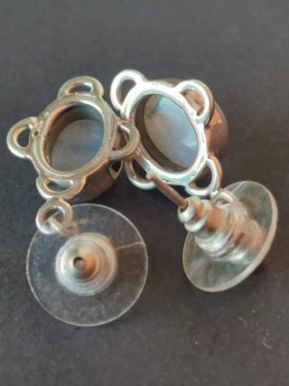 Pendientes Plata 925 Piedra Lunar