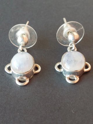 Pendientes Plata 925 Piedra Lunar