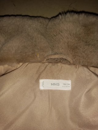 Chaleco pelo conejo Mango marrón Talla pequeño