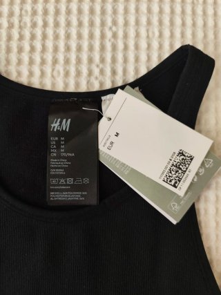 Camiseta tirantes negra talla M