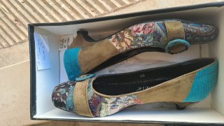 Scarpe basse donna CafèNoir oro multicolor
