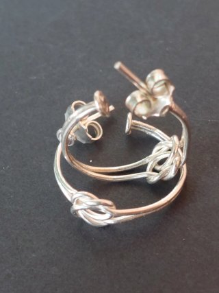Pendientes Aro Nudo Plata 925