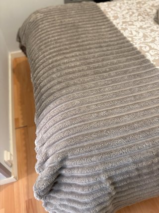 Manta canalé gris topo Primark grande