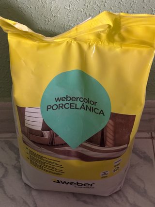 4 Sacos Mortero Webercolor Porcelánica 5kg