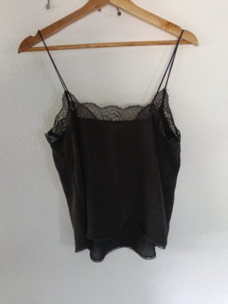Top lencero negro encaje Talla única