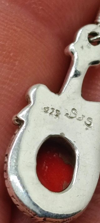 Pendientes de Plata y Coral.