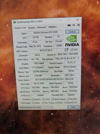 ASUS GeForce GTX 1070 STRIX 8GB GDDR5 (Samsung) -
