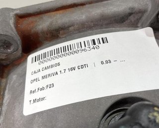 Caja de cambios opel 96340 f23 meriva 1.7 16v cdti