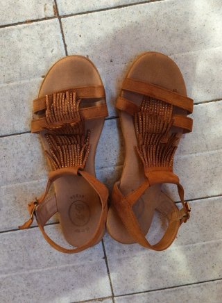 Sandalias M.D. style Marrón y Dorado