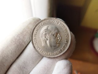Moneda 5 pesetas 1949 *19*50 Estado español