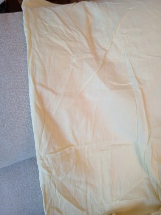 Lenzuola cotone vintage singolo giallo