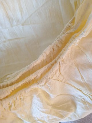 Lenzuola cotone vintage singolo giallo