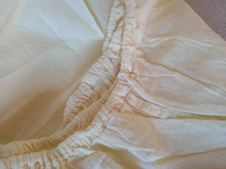 Lenzuola cotone vintage singolo giallo