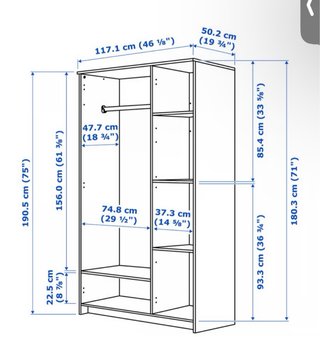 Armario Ikea Brimnes 3 puertas blanco