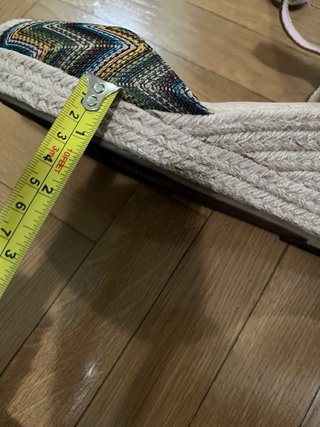 Alpargatas cuña GOGO Talla 38 de tela y esparto