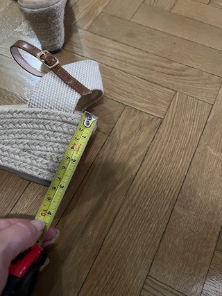 Alpargatas cuña GOGO Talla 38 de tela y esparto
