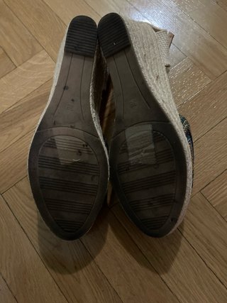 Alpargatas cuña GOGO Talla 38 de tela y esparto