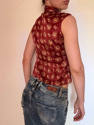 Blusa Oriental Seda Vintage Cheongsam