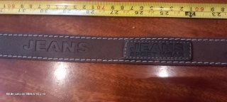 Cinturón de piel marrón para hombre