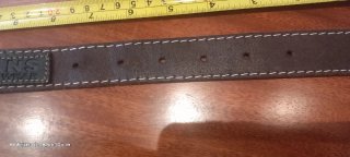 Cinturón de piel marrón para hombre
