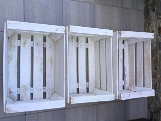 Cajas de madera blancas (pack de 3)