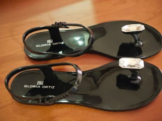 Sandalias Gloria Ortiz negras talla 37