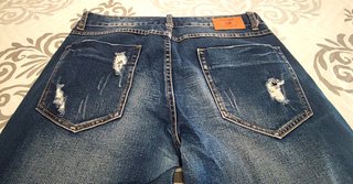 Jeans Cortos Desgastados Talla 38
