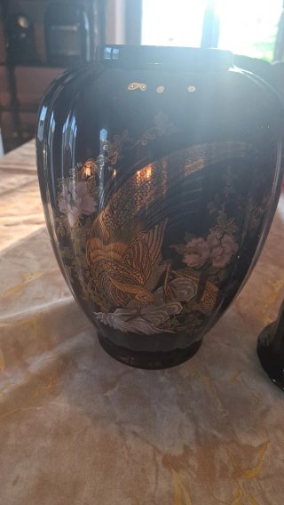 Vaso antico giapponese decorato