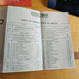 Lote Scalextric:  Regalo manual carreras y folleto