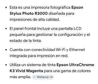 Impresora Epson Negra y Plateada