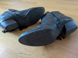 Botines de piel negros talla 39