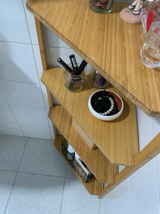 Estantería de esquina de bambú RÅGRUND de IKEA