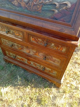 Burot escritorio vintage con pintura
