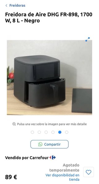 Freidora de aire DHG FR 898