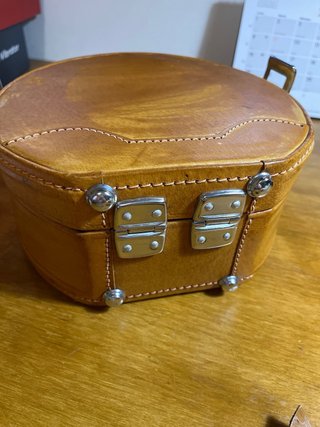 Bolso redondo vintage marrón