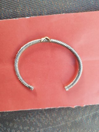 Pulsera Plata 925 con Detalle Dorado