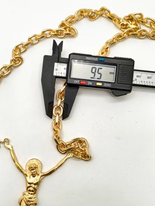 Cadena Oro 18kt Maciza con Crucifijo 75cm largo