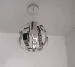 Lámpara de techo moderna plateada