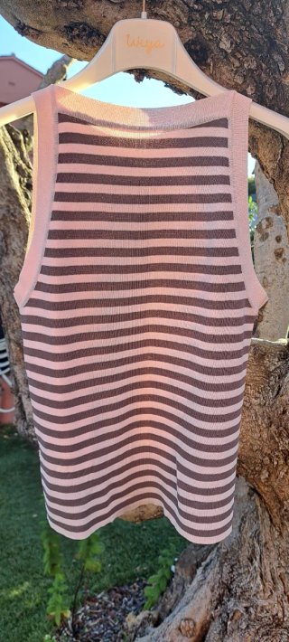 Camiseta de punto a rayas