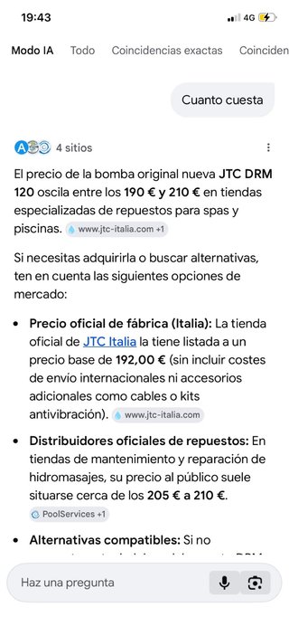 Bomba recirculación spa JTC DRM 120