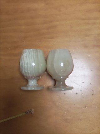 Pareja Copas Onix Elegantes