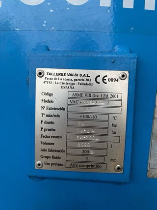 Compresor CompAir 20 CV + calderin + secador