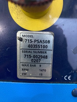 Compresor CompAir 20 CV + calderin + secador