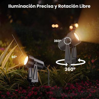 Focos LED Jardín Cálido 3000K (10 Unidades)
