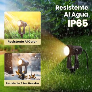 Focos LED Jardín Cálido 3000K (10 Unidades)