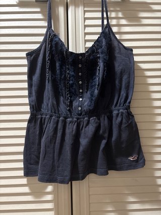 Camiseta tirantes Hollister azul