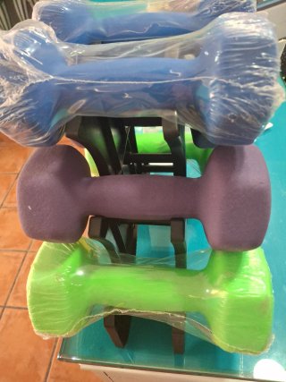Set Mancuernas Neopreno 3-4-5kg
