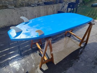 Tabla Paddle Surf Fibra de Vidrio Azul
