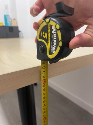 Mesa Escritorio Ikea Madera y Metal Negra